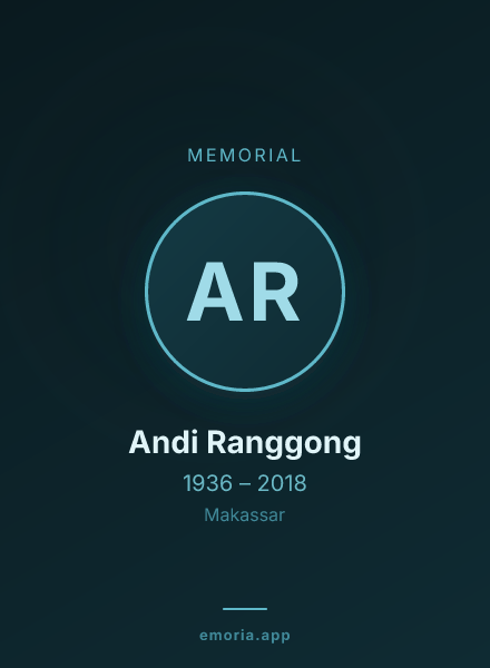 Memorial portrait of Andi Ranggong
