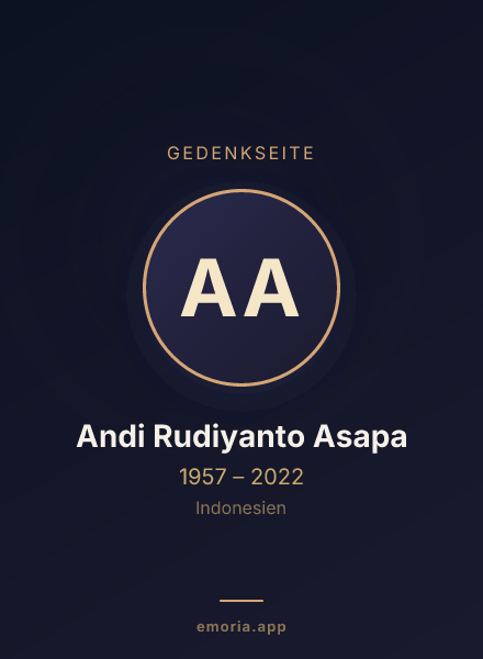 Gedenkportrait von Andi Rudiyanto Asapa