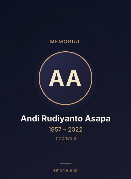 Memorial portrait of Andi Rudiyanto Asapa