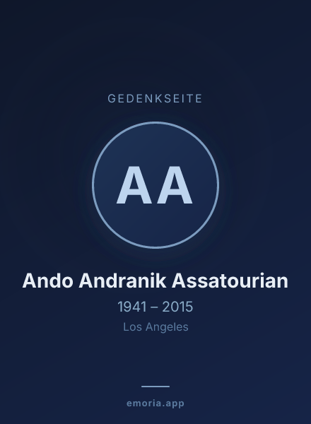 Gedenkportrait von Ando Andranik Assatourian