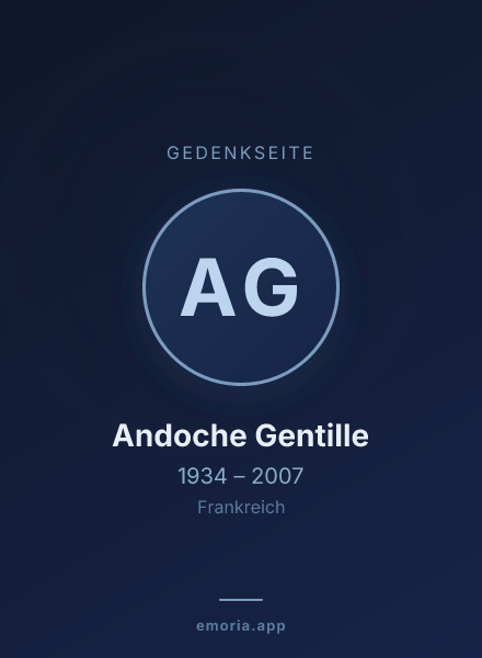 Gedenkportrait von Andoche Gentille