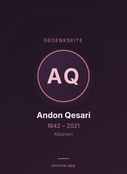Gedenkportrait von Andon Qesari