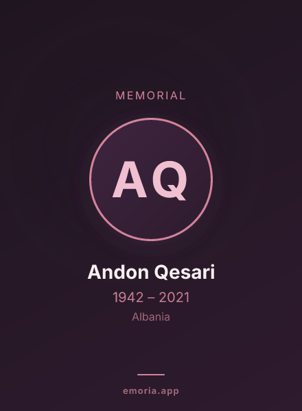 Memorial portrait of Andon Qesari
