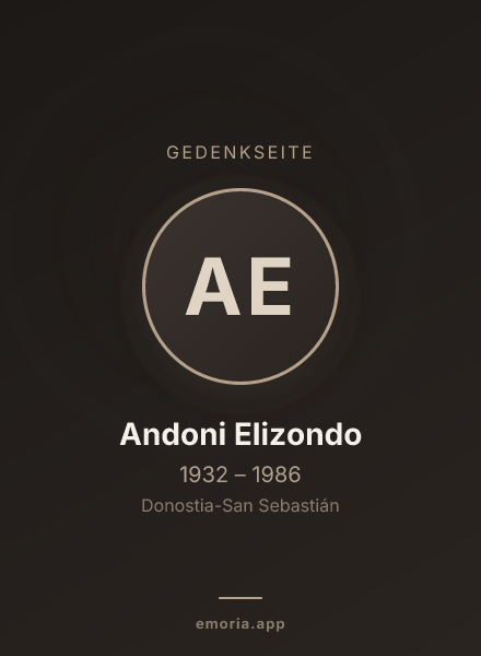Gedenkportrait von Andoni Elizondo