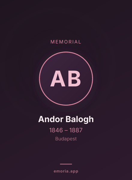 Memorial portrait of Andor Balogh