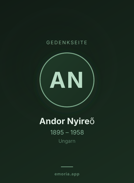 Gedenkportrait von Andor Nyireő