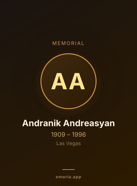 Memorial portrait of Andranik Andreasyan