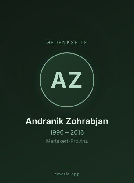 Gedenkportrait von Andranik Zohrabjan