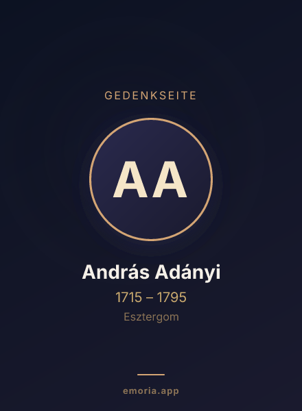Gedenkportrait von András Adányi