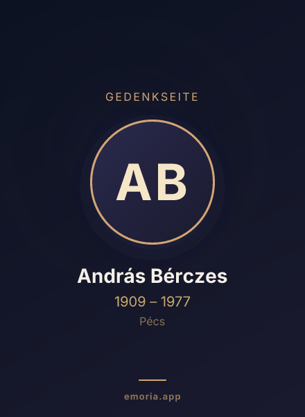 Gedenkportrait von András Bérczes