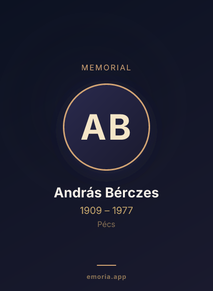Memorial portrait of András Bérczes