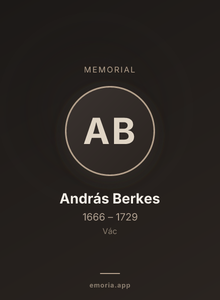 Memorial portrait of András Berkes