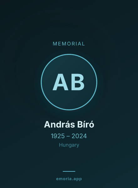 Memorial portrait of András Bíró