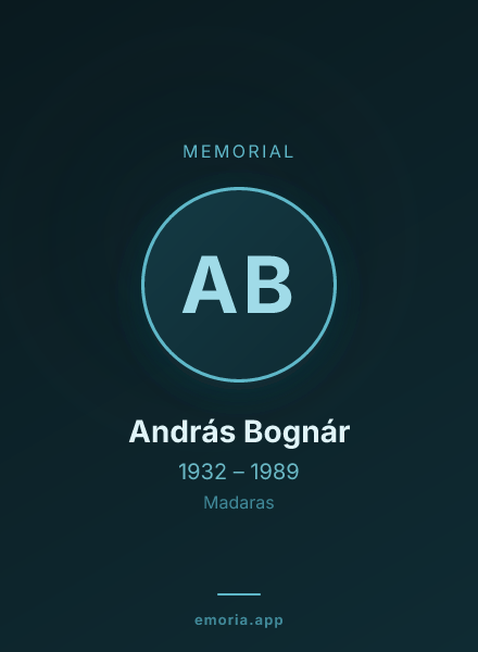 Memorial portrait of András Bognár