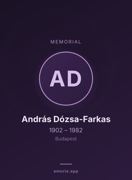 Memorial portrait of András Dózsa-Farkas