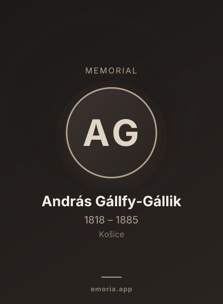 Memorial portrait of András Gállfy-Gállik