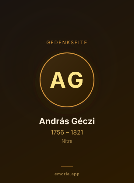 Gedenkportrait von András Géczi