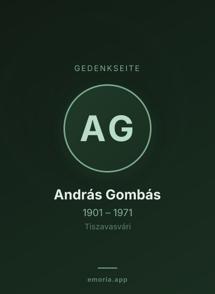 Gedenkportrait von András Gombás