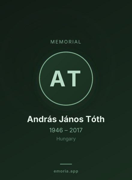 Memorial portrait of András János Tóth
