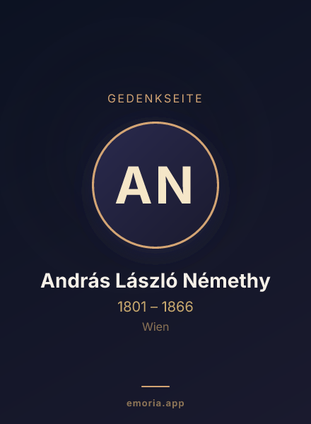 Gedenkportrait von András László Némethy