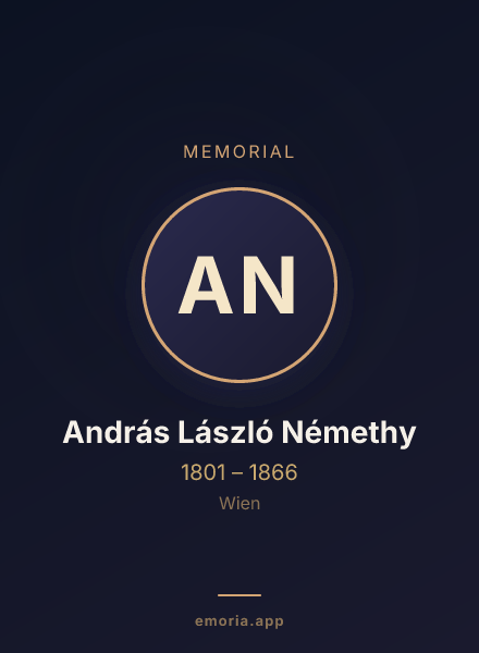 Memorial portrait of András László Némethy