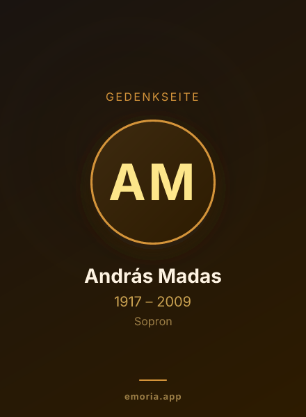 Gedenkportrait von András Madas