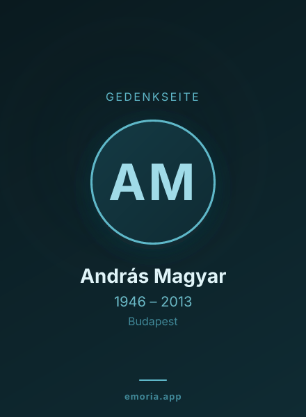 Gedenkportrait von András Magyar