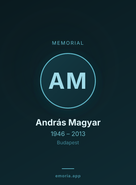 Memorial portrait of András Magyar
