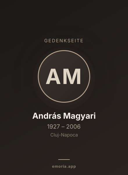 Gedenkportrait von András Magyari