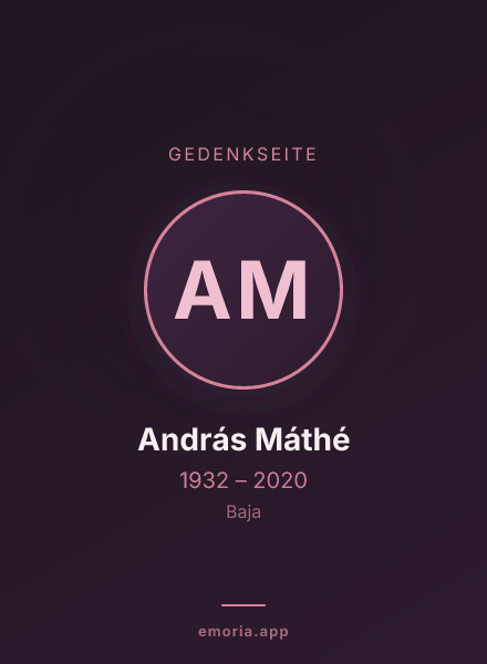 Gedenkportrait von András Máthé