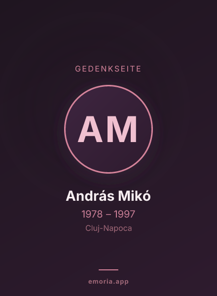 Gedenkportrait von András Mikó