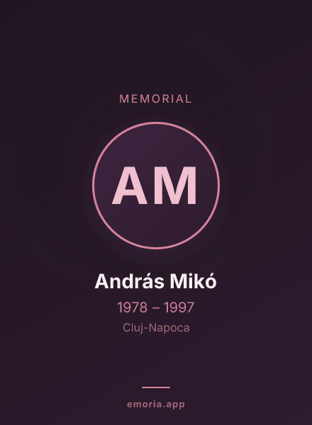 Memorial portrait of András Mikó