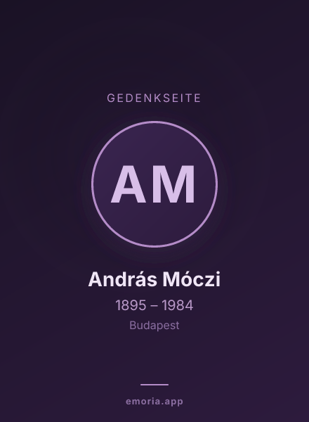 Gedenkportrait von András Móczi