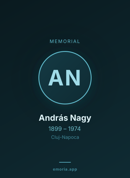 Memorial portrait of András Nagy