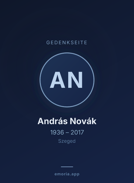Gedenkportrait von András Novák
