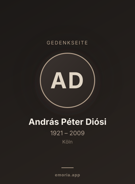 Gedenkportrait von András Péter Diósi