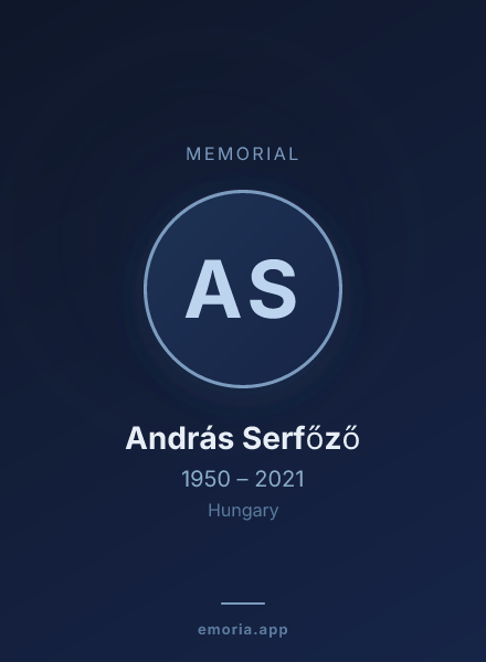 Memorial portrait of András Serfőző