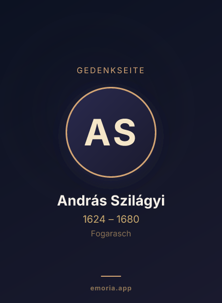 Gedenkportrait von András Szilágyi