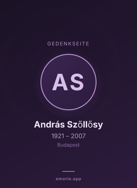 Gedenkportrait von András Szőllősy