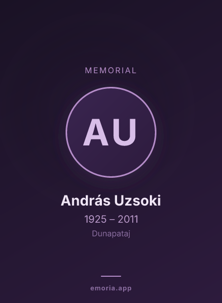 Memorial portrait of András Uzsoki