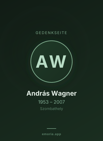 Gedenkportrait von András Wagner