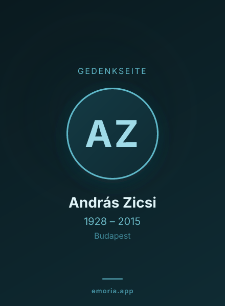 Gedenkportrait von András Zicsi