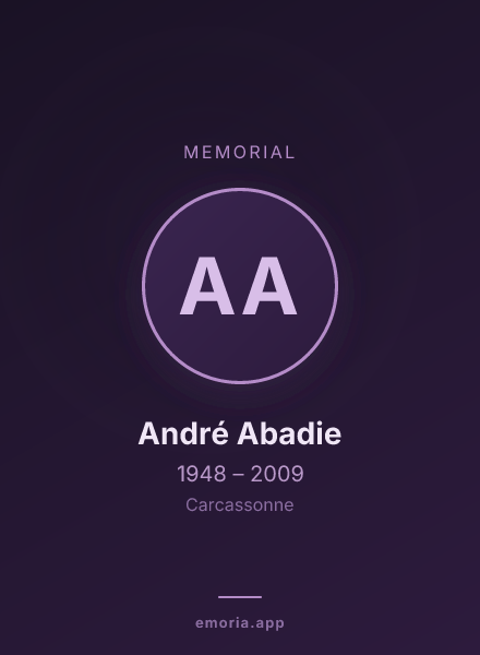 Memorial portrait of André Abadie