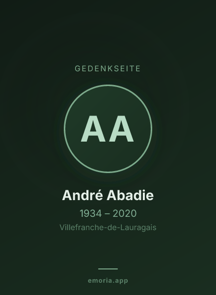 Gedenkportrait von André Abadie