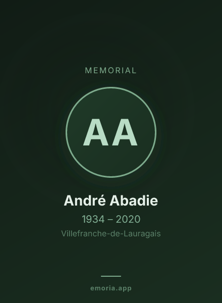 Memorial portrait of André Abadie