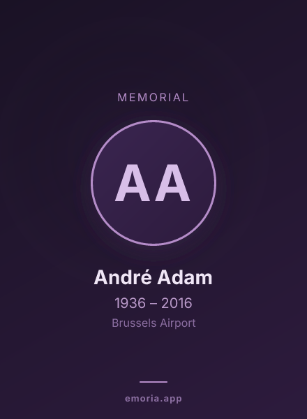 Memorial portrait of André Adam