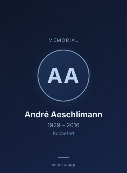 Memorial portrait of André Aeschlimann