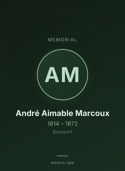 Memorial portrait of André Aimable Marcoux