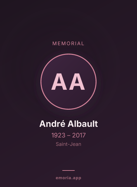 Memorial portrait of André Albault