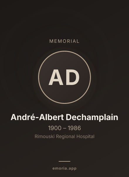 Memorial portrait of André-Albert Dechamplain